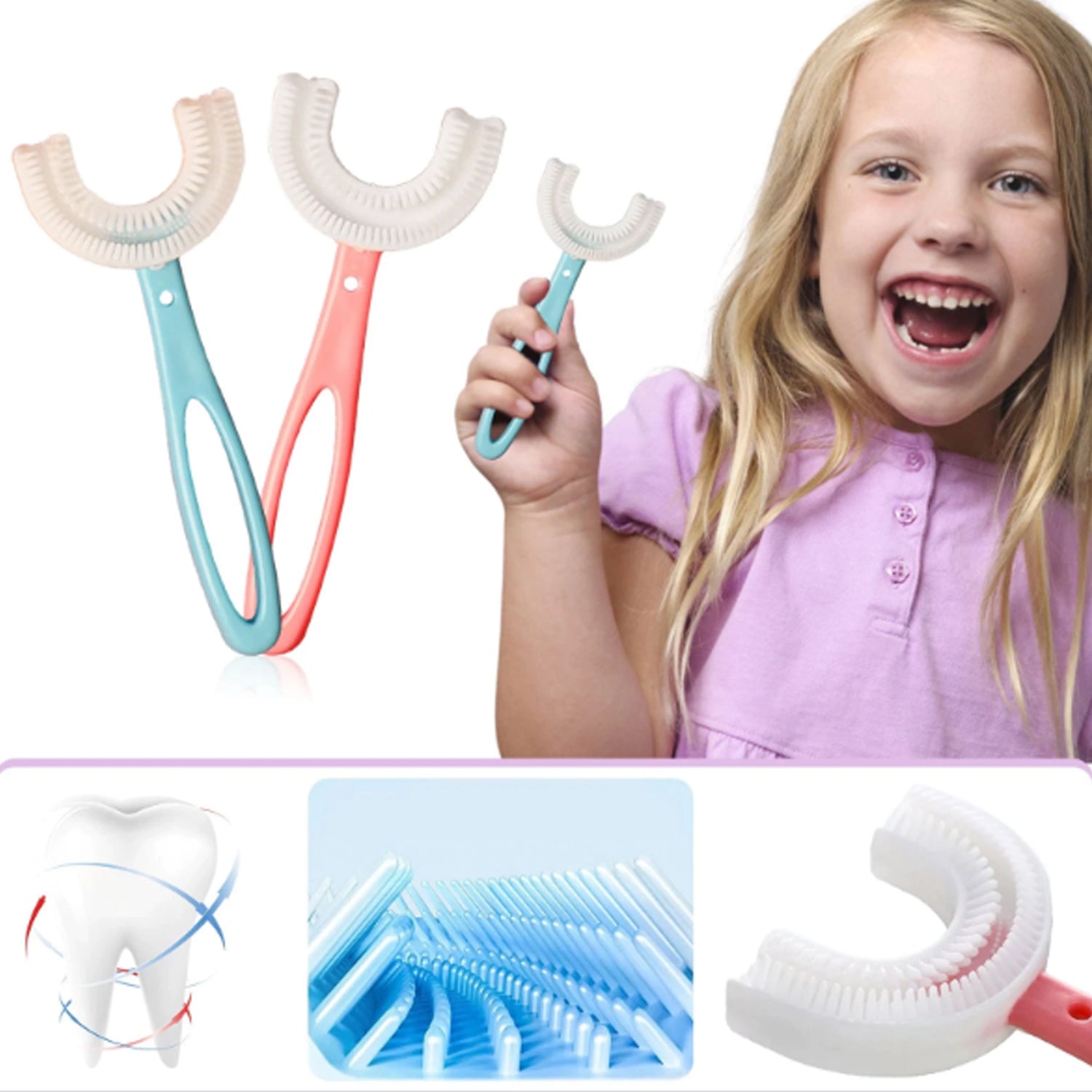 4773 Kids U Shaped Large Tooth Brush used in all kinds of household bathroom places for washing teeth of kids, toddlers and children’s easily and comfortably. 4773 Kids U Shaped Large Tooth Brush used in all kinds of household bathroom places for washing teeth of kids, toddlers and children’s easily and comfortably.